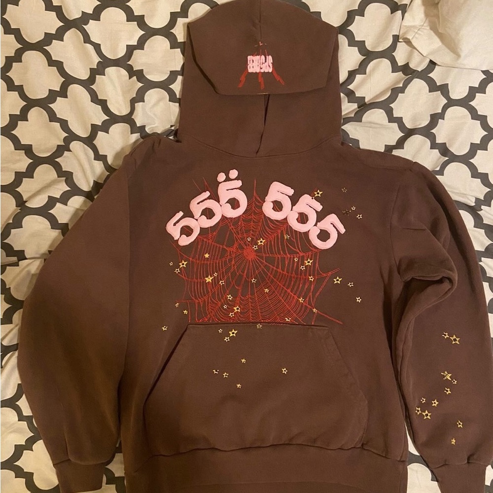 Red web Spider hoodie size medium